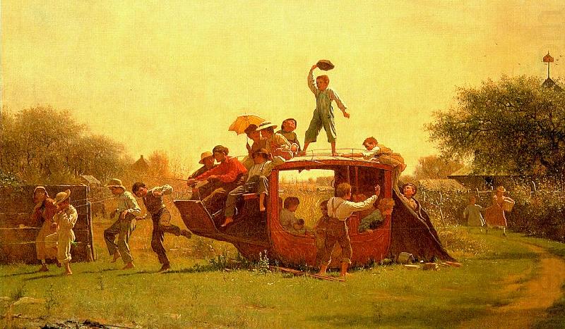 Jonathan Eastman Johnson The Old Stagecoach china oil painting image